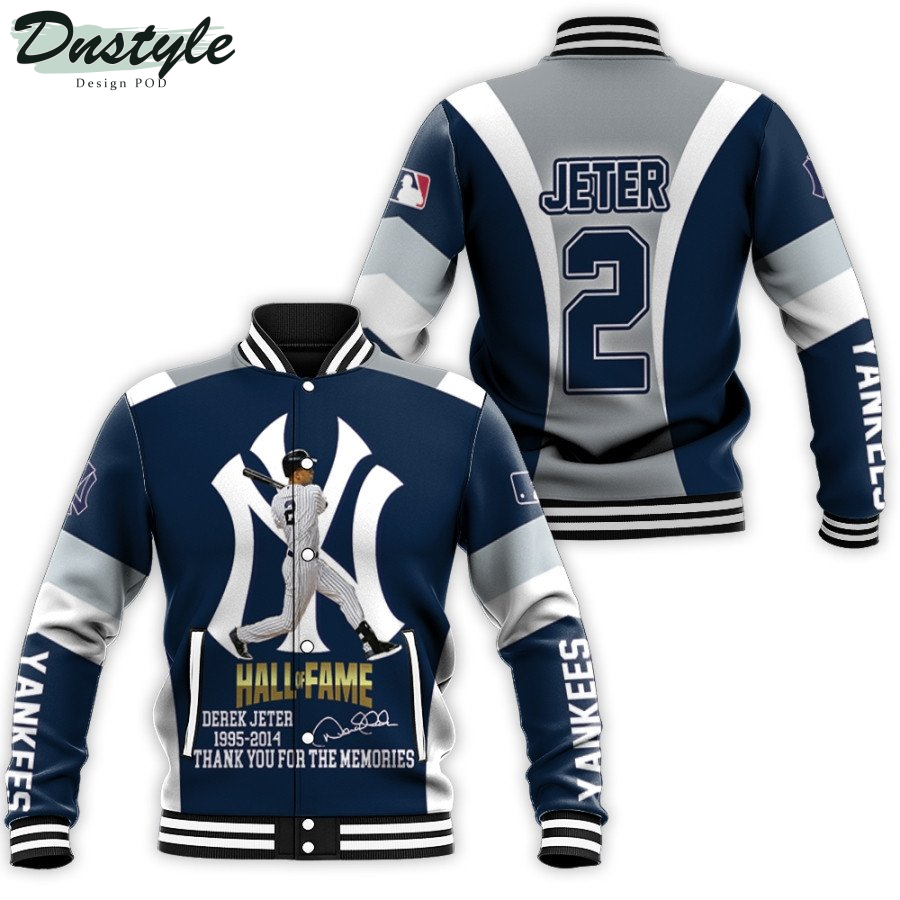 New York Yankees Derek Jeter 2 Great Player Legend Hall Of Fame Baseball Jacket