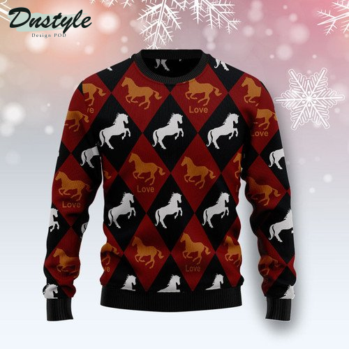 Horse Love Ugly Christmas Sweater