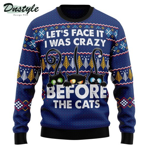 Crazy Cat T Ugly Christmas Sweater