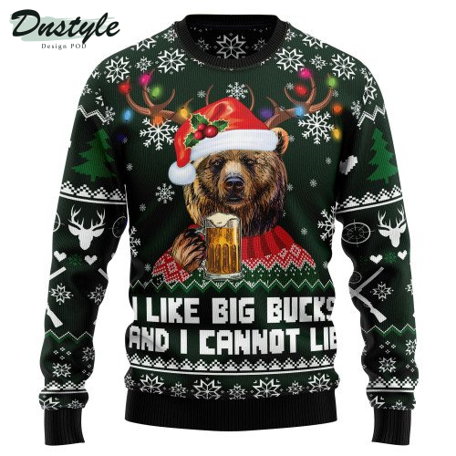 Bear Hunting and Beer Ugly Christmas Sweater