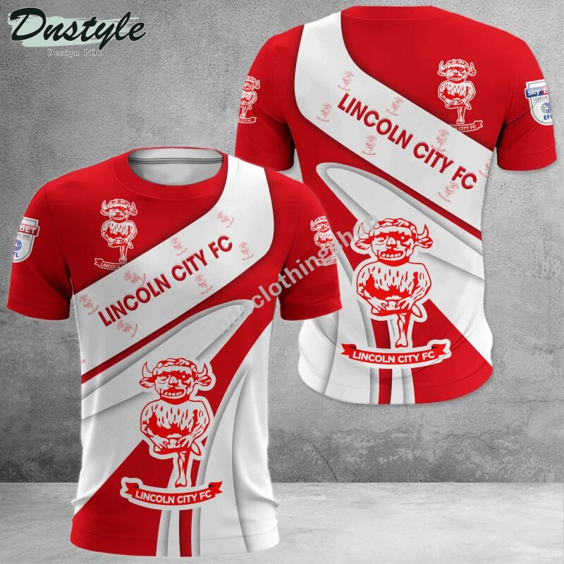 Lincoln City F.C 3d all over printed hoodie tshirt