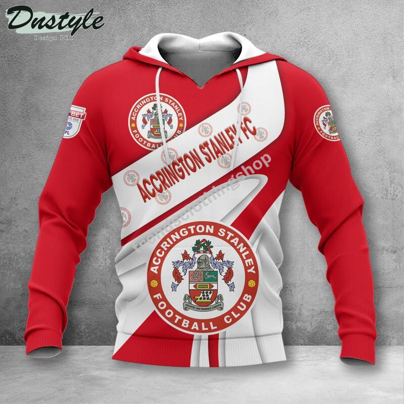 Accrington Stanley 3d all over printed hoodie tshirt