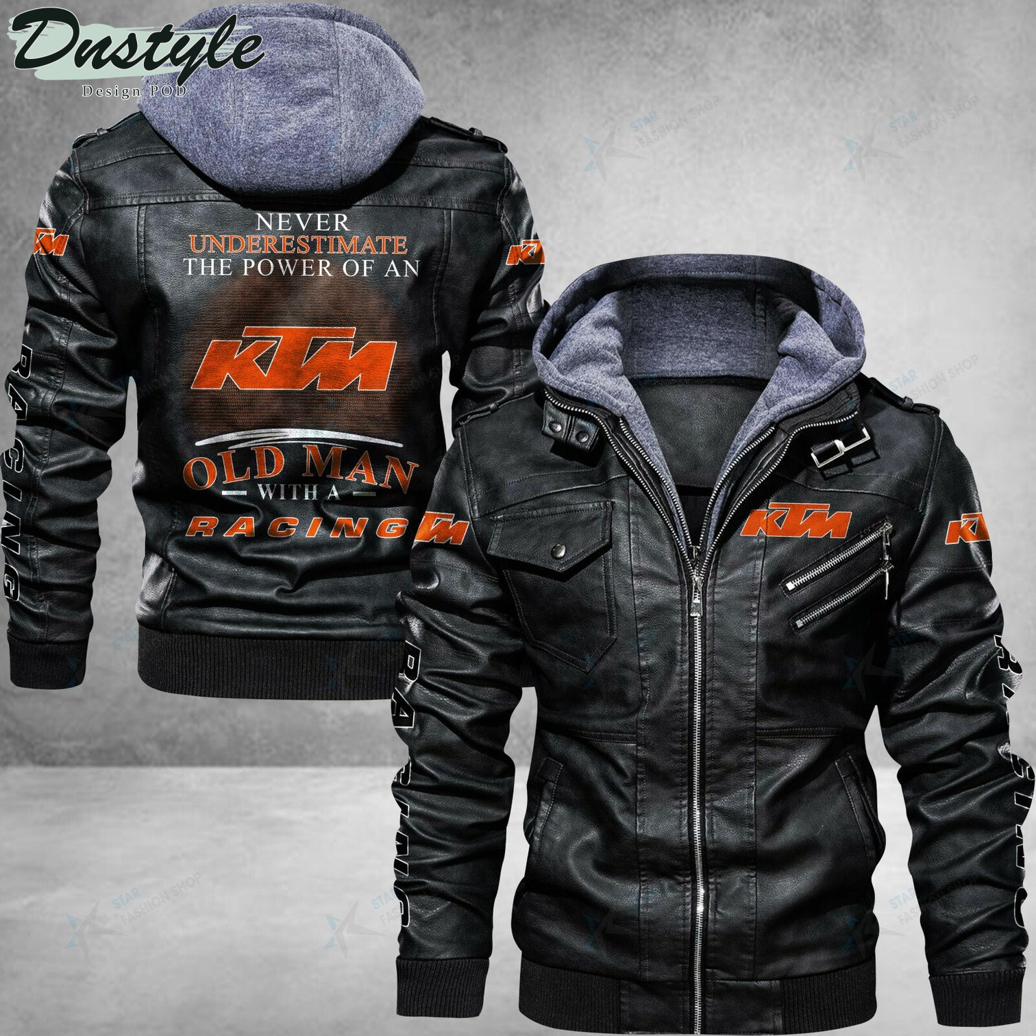 KTM never underestimate the power of an old man leather jacket