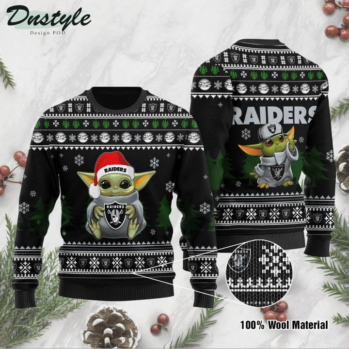 Yoda Baby Love Oakland Raiders Ugly Sweater