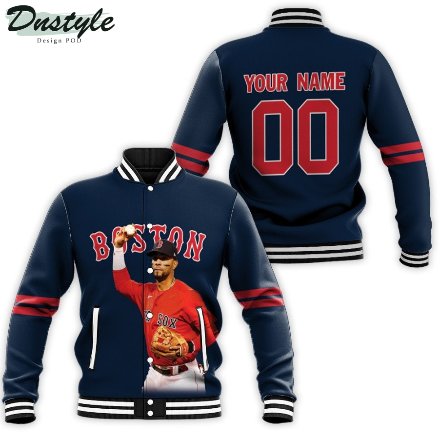Boston Red Sox Xander Bogaerts 2 Navy Custom Number Name Baseball Jacket