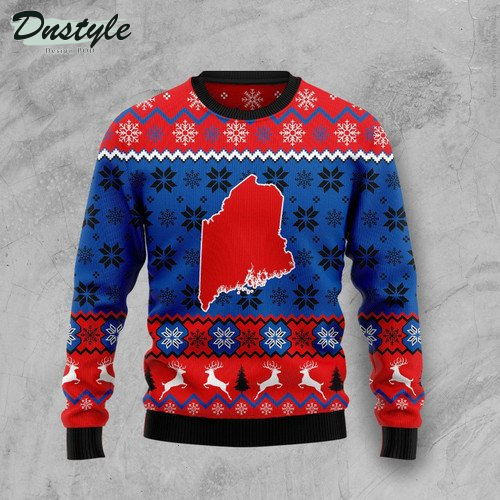 Sweet Home Maine Ugly Christmas Sweater