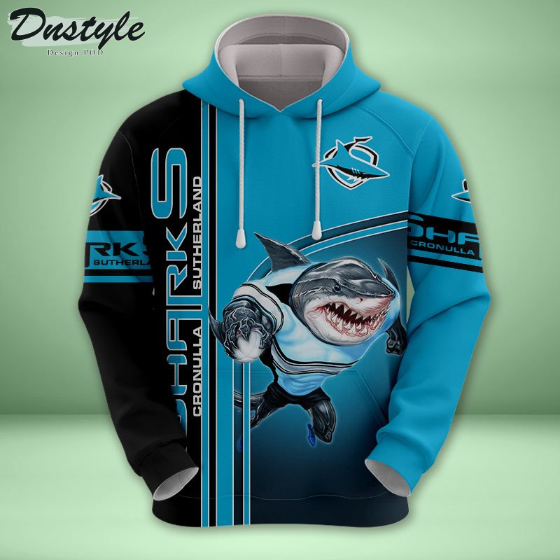 Cronulla Sharks 3D Tshirt Hoodie Polo Sweatshirt