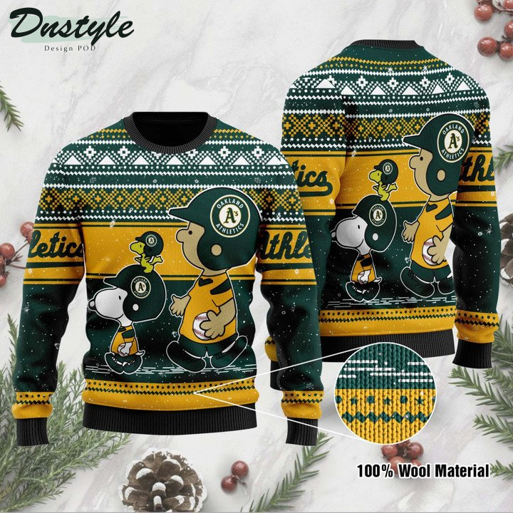 Oakland Athletics Snoopy Ugly Sweater