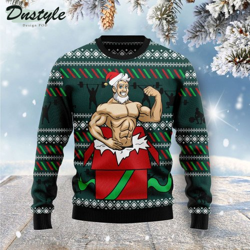 Santa Gymnastic Ugly Christmas Sweater