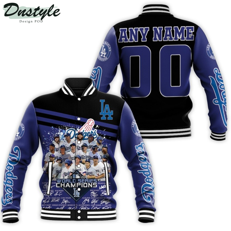 Los Angeles Dodgers 2020 World Series Champions Legendary Custom Number Name Baseball Jacket