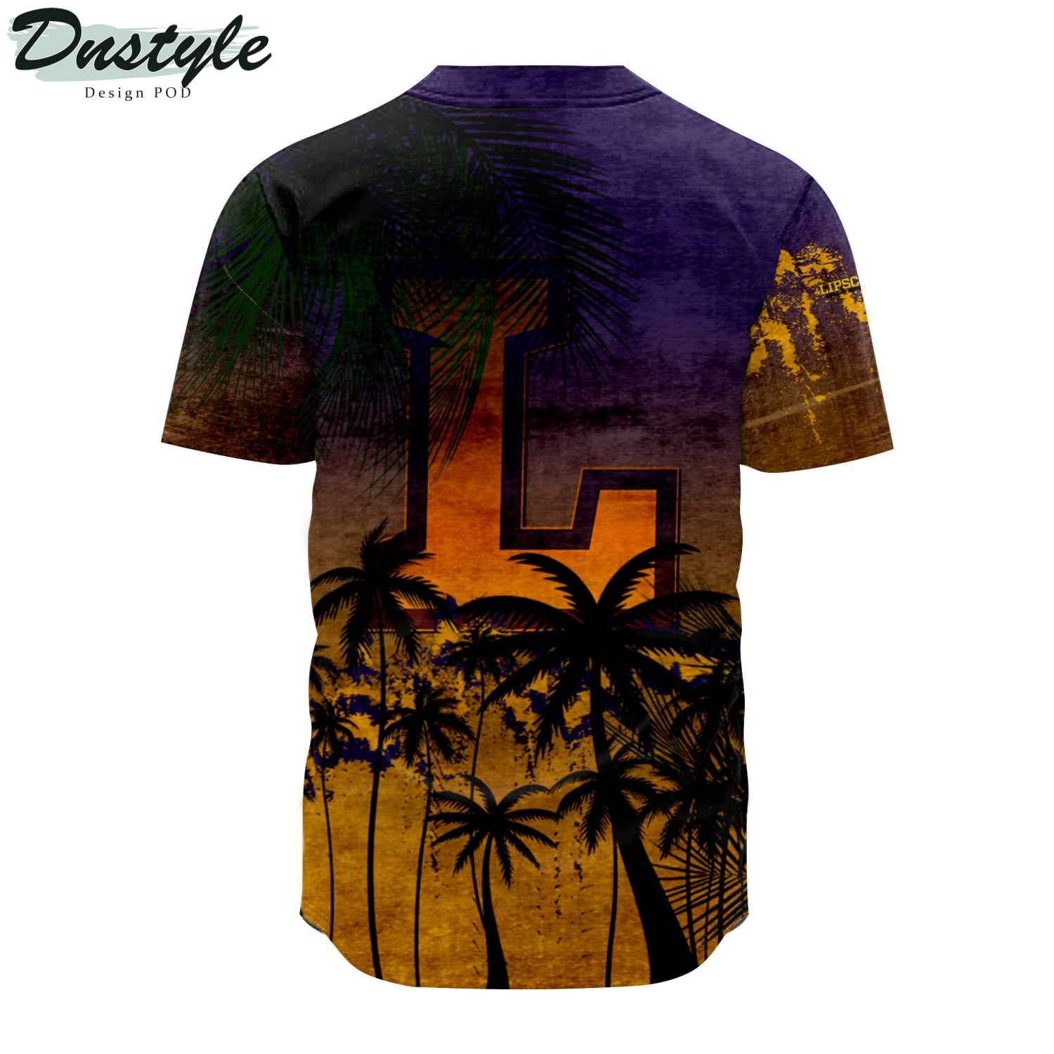 Lipscomb Bisons Coconut Tree Tropical Grunge Baseball Jersey