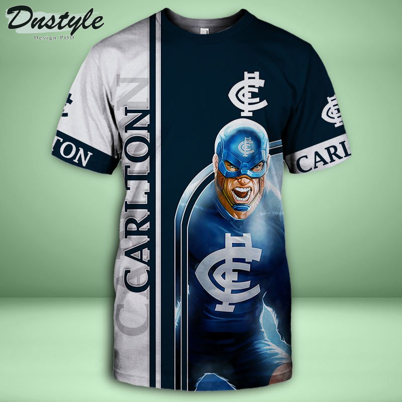 Carlton Football Club 3D Tshirt Hoodie Polo Sweatshirt