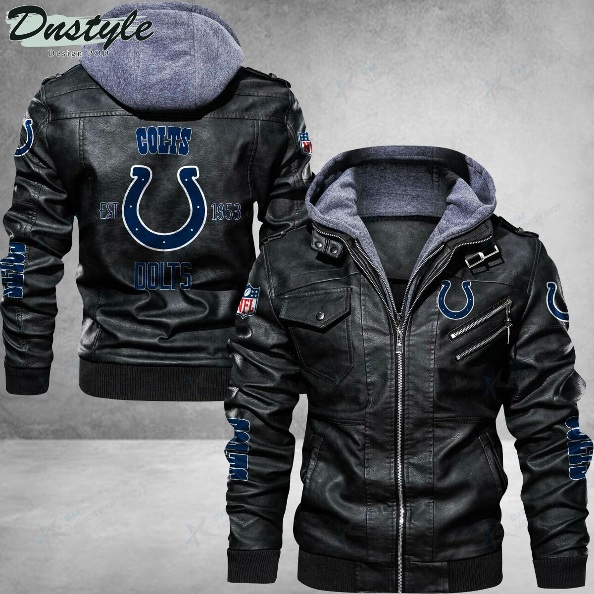 Indianapolis Colts Dolts Leather Jacket