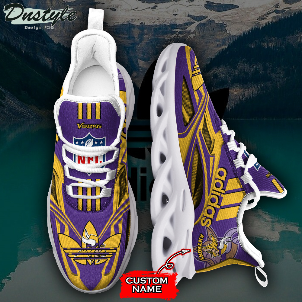 Minnesota Vikings Adidas Custom Name Max Soul Sneaker