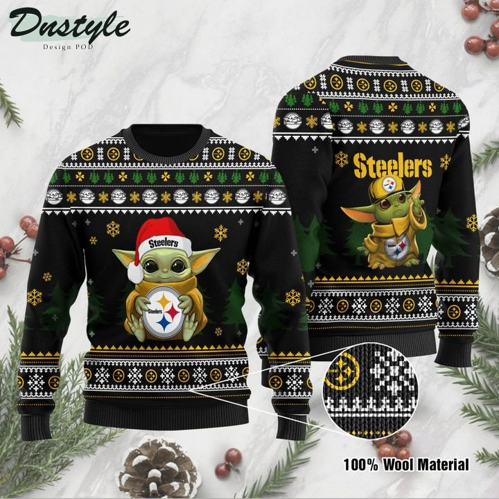 Yoda Baby Love Pittsburgh Steelers Ugly Sweater