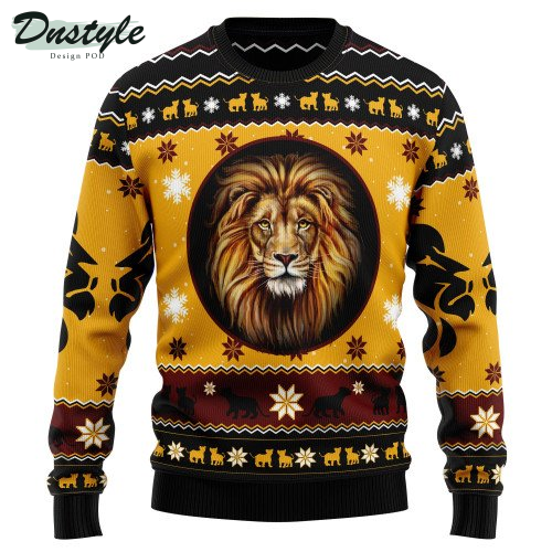 Lion Xmas Ugly Christmas Sweater