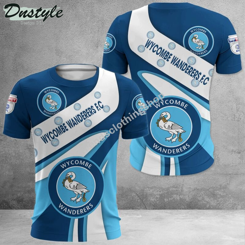 Wycombe Wanderers F.C 3d all over printed hoodie tshirt