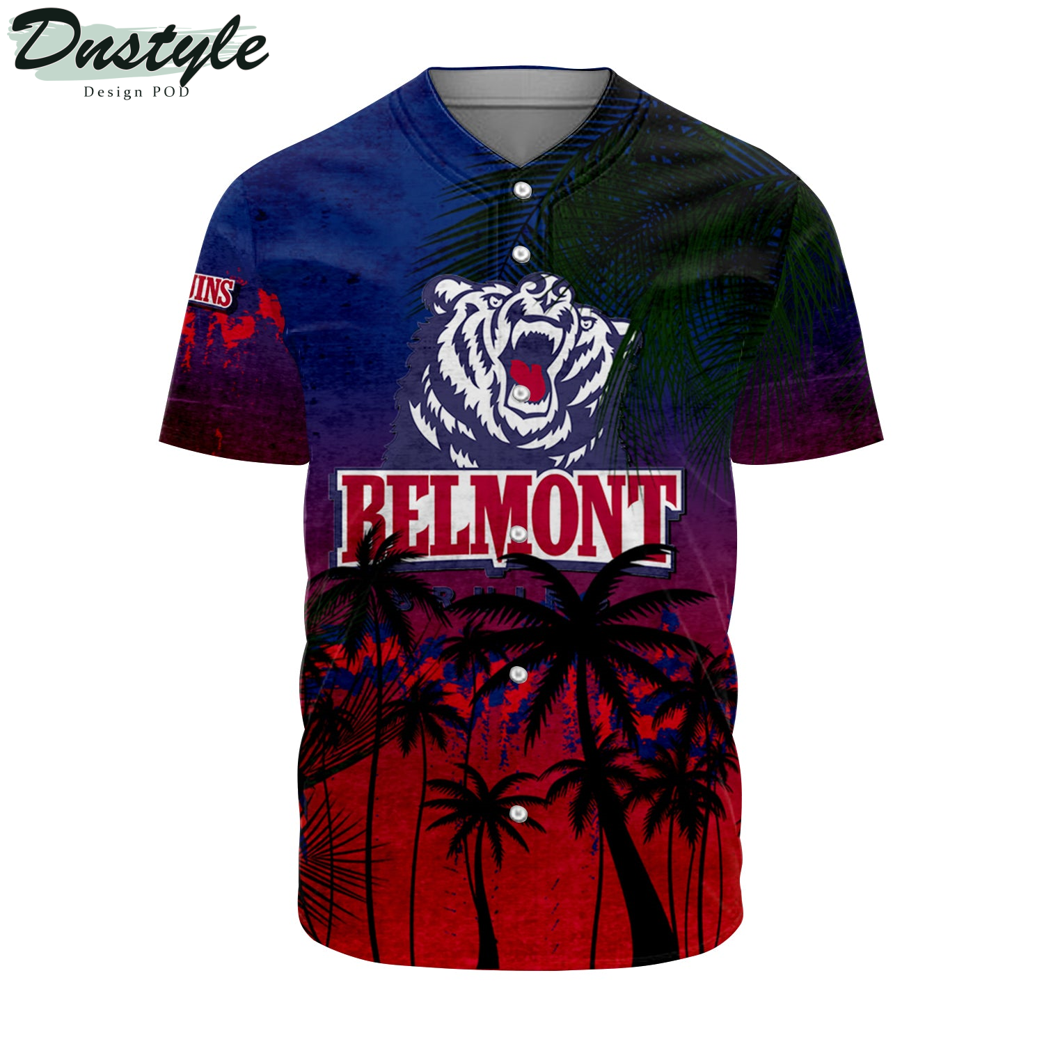 Cal State Northridge Matadors Coconut Tree Tropical Grunge Baseball Jersey