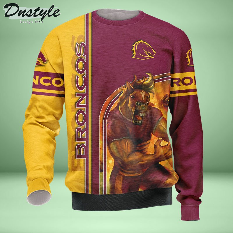 Brisbane Broncos 3D Tshirt Hoodie Polo Sweatshirt