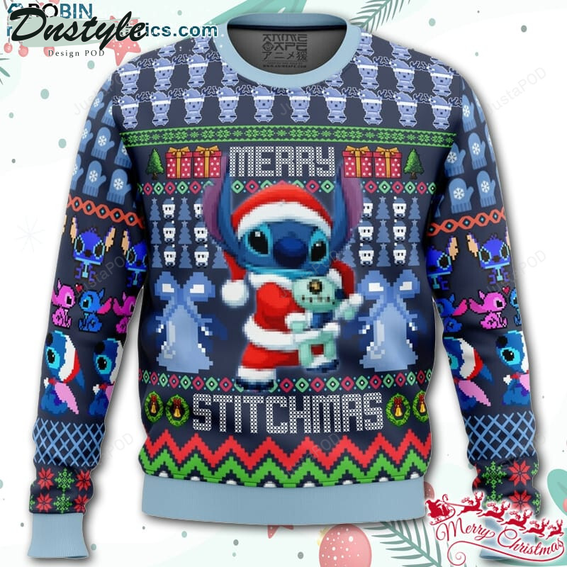 Stitch Mele Kalikimaka Ugly Christmas Wool Sweater