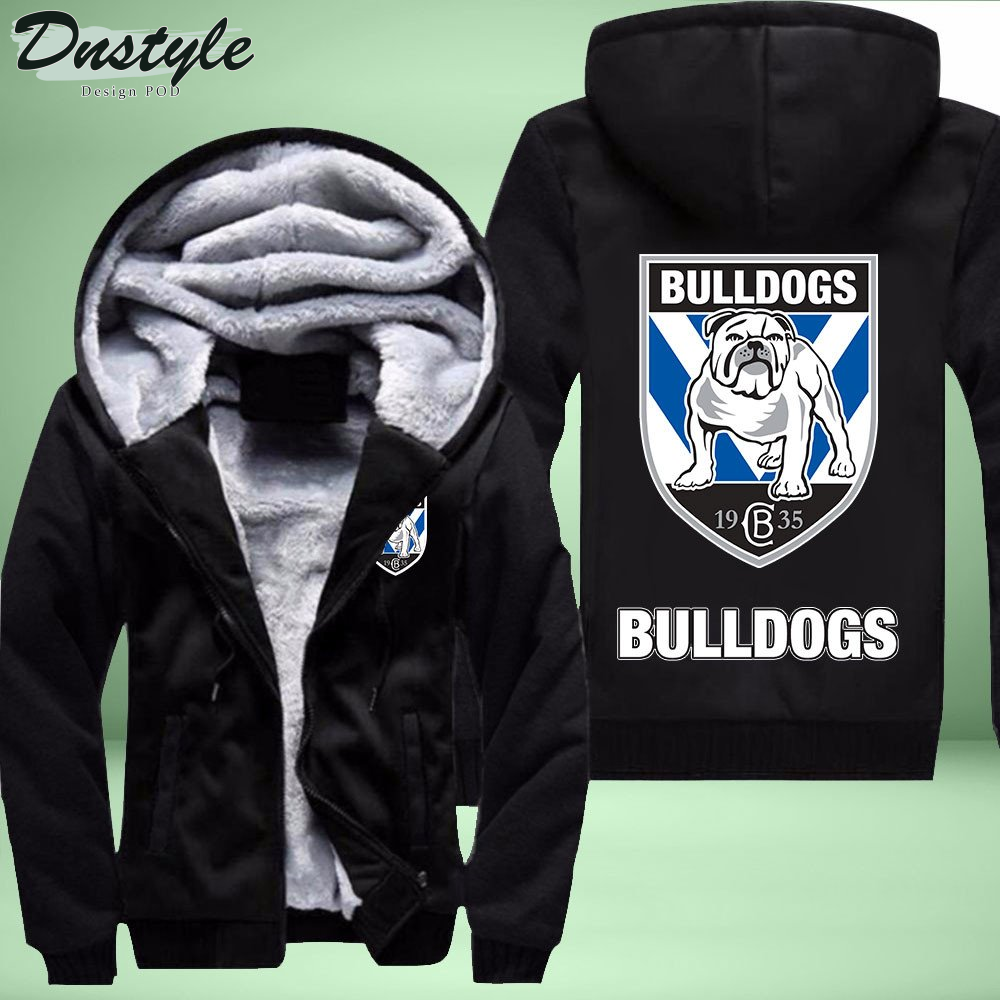 Canterbury Bankstown Bulldogs Fleece Hoodie Zipper Velvet