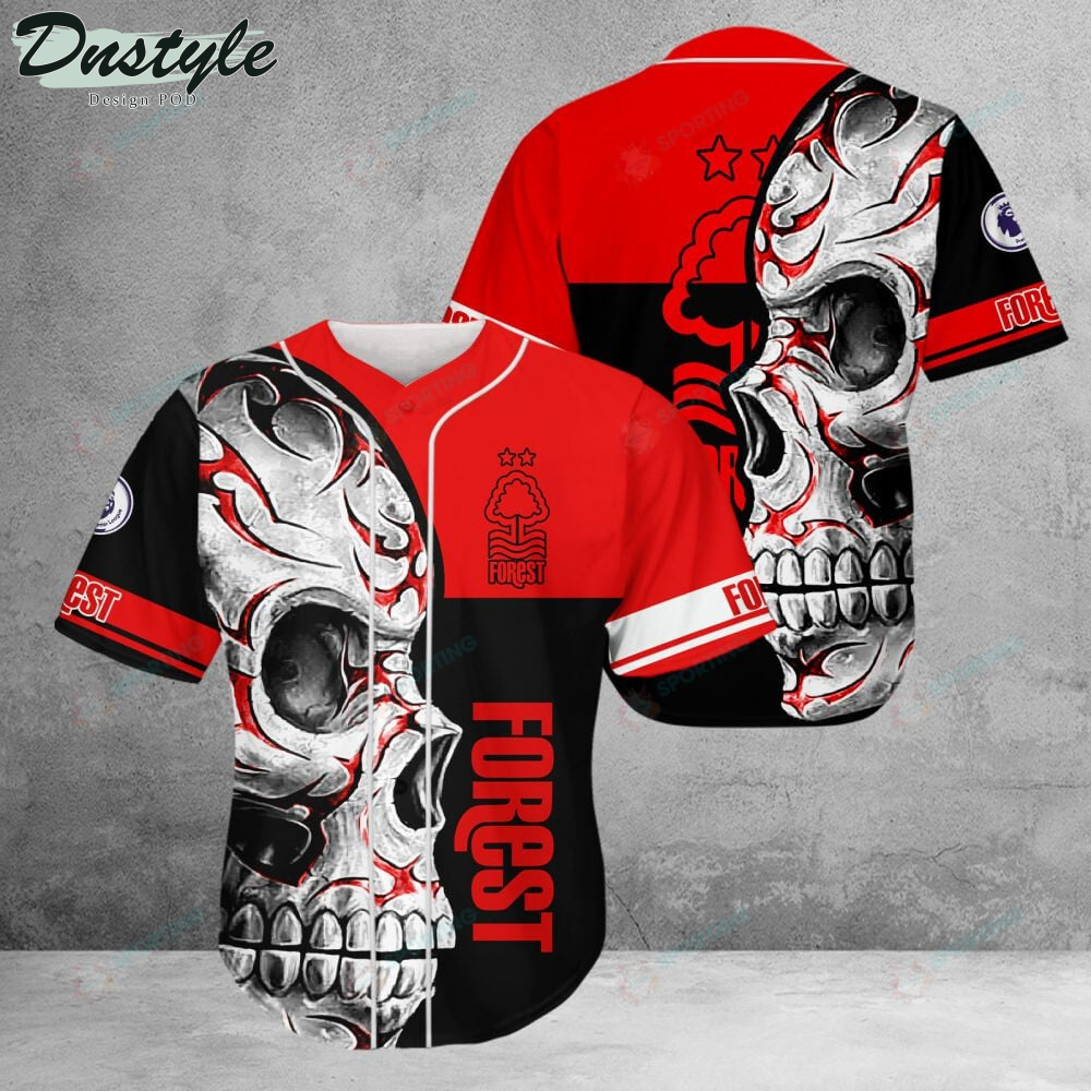 Nottingham Forest F.C Skull Baseball Jersey