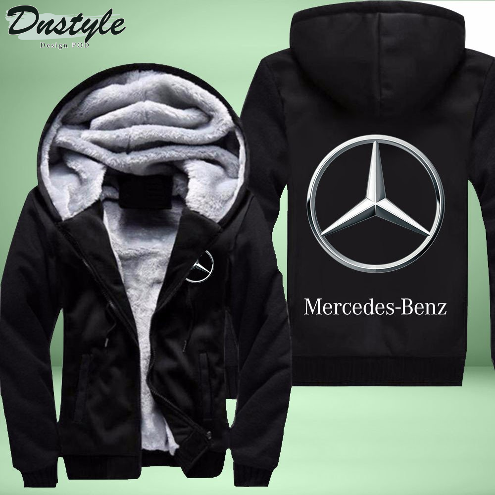 Mercedes Benz Fleece Hoodie Zipper Velvet