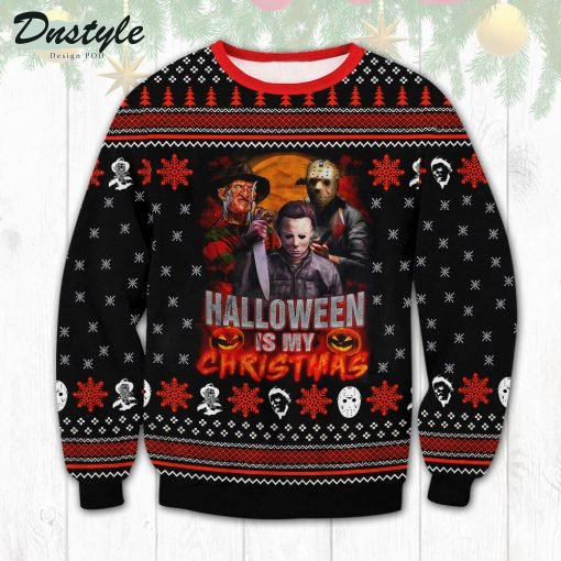 Freddy Krueger x Jason Voorhees x Michael Myers Halloween Christmas Ugly Sweater