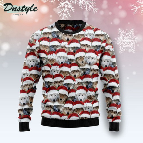 Santa Wolf Ugly Christmas Sweater