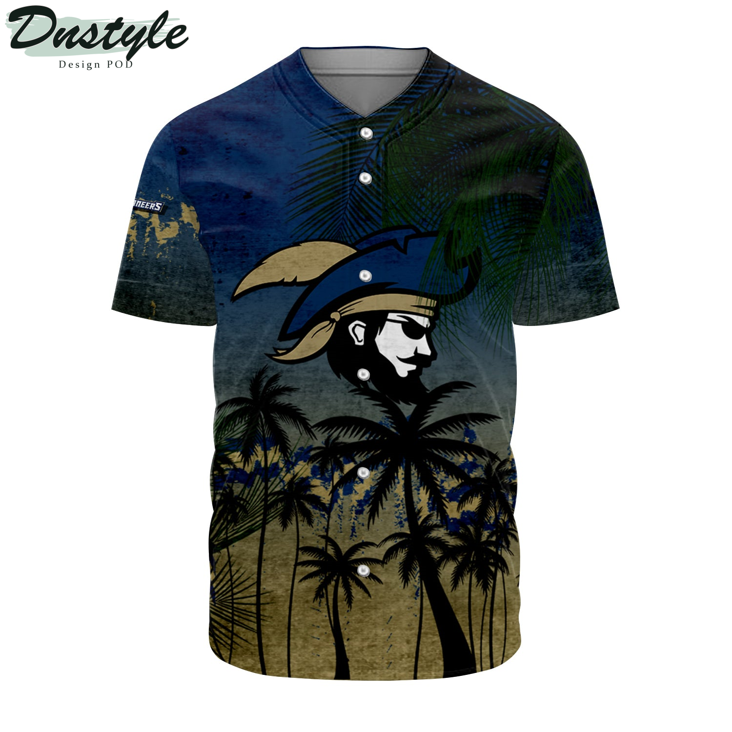 California Baptist Lancers Coconut Tree Tropical Grunge Baseball Jersey