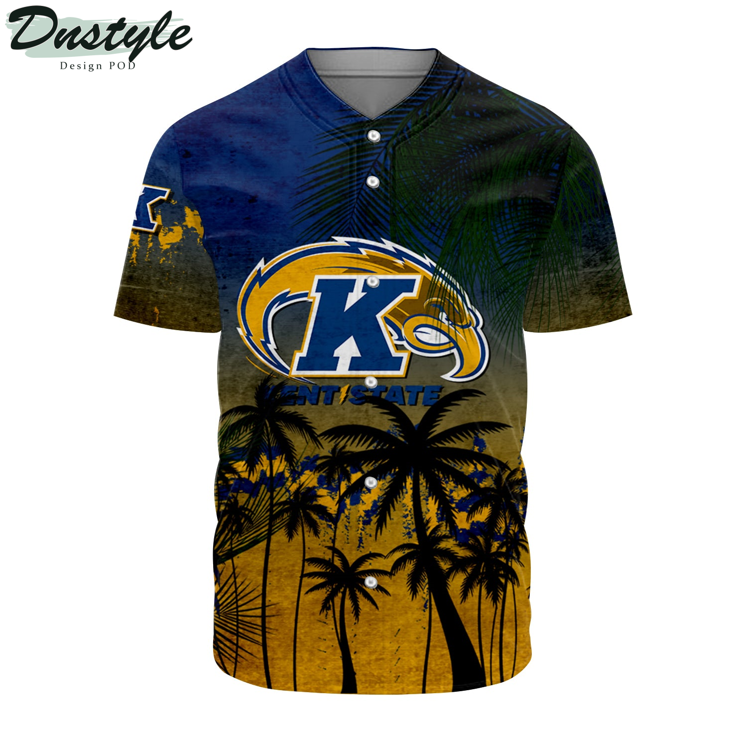 Illinois-Chicago Flames Coconut Tree Tropical Grunge Baseball Jersey