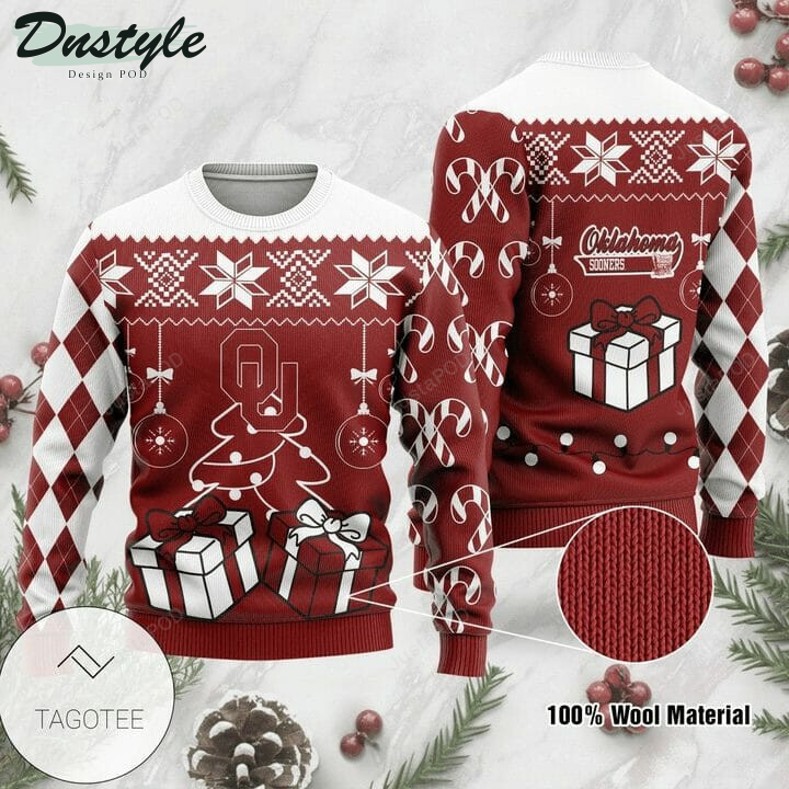 Oklahoma Sooners Gift Ugly Christmas Wool Sweater