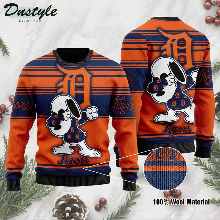Snoopy Love Detroit Tigers Ugly Sweater
