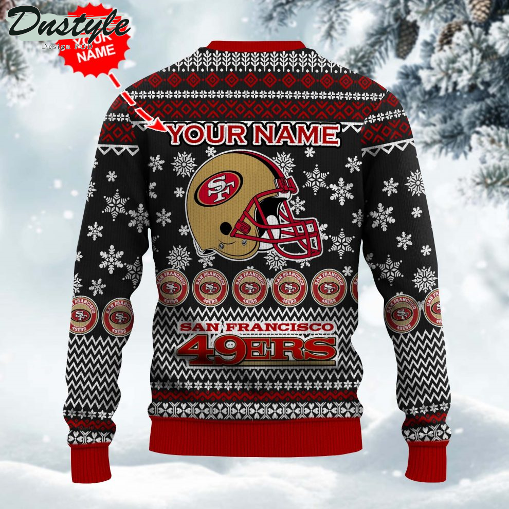 NFL San Francisco 49ers Ugly Wool Custom Name Sweater