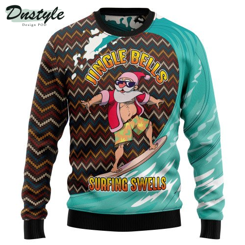 Jingle Bells Surfing Swells Ugly Christmas Sweater