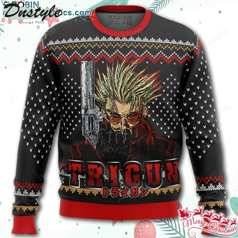 Trigun Vash the Stampede Emblem Ugly Christmas Wool Sweater