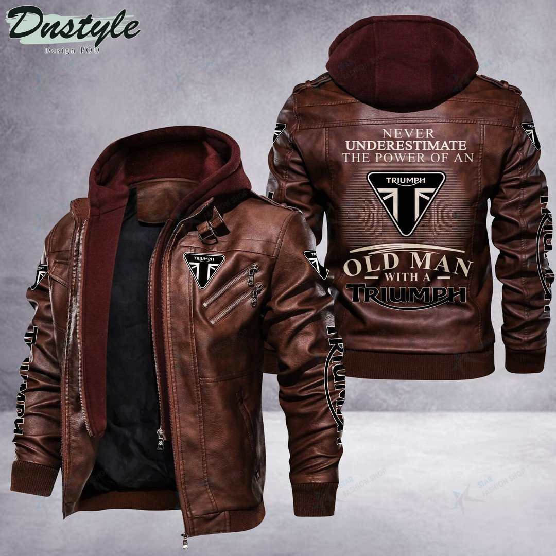 Triumph Motorcycles never underestimate the power of an old man leather jacket