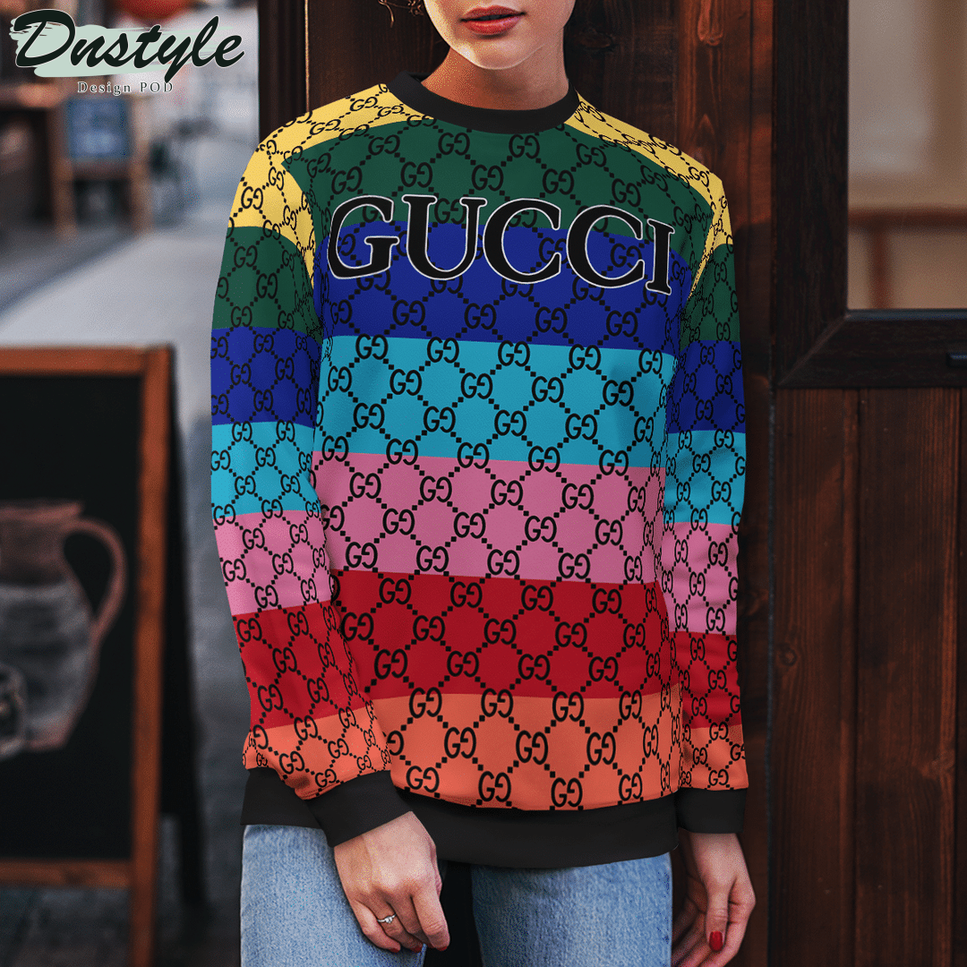 Gucci Rainbow ugly sweater and legging