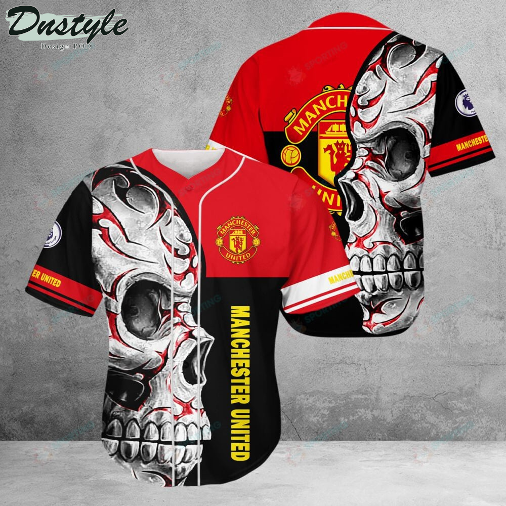 Manchester United Skull Baseball Jersey