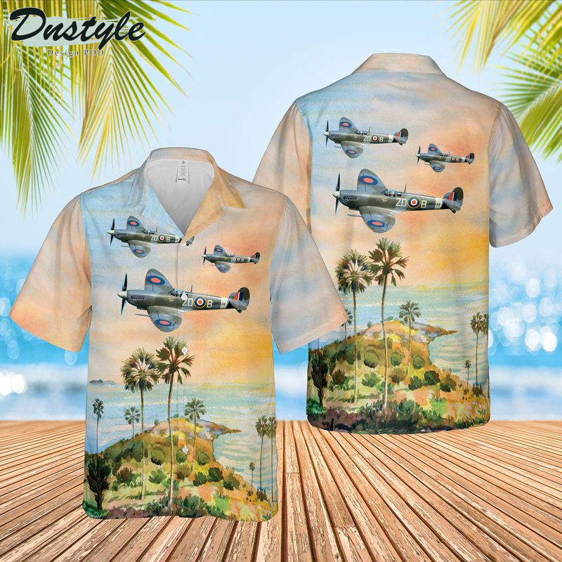 WWII Spitfire Plane Hawaiian Shirt