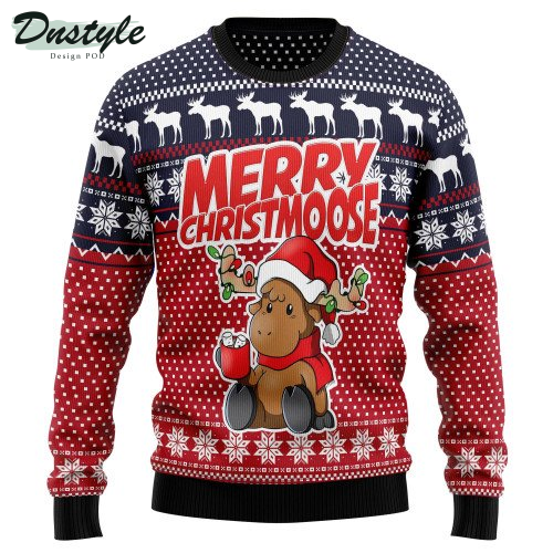 Moose Merry Ugly Christmas Sweater