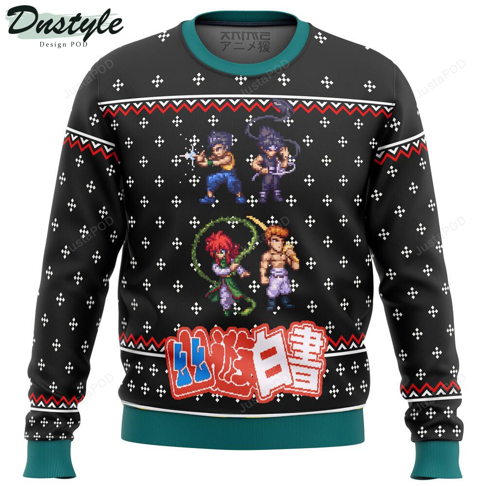 Yu Yu Hakusho Ghost Fighter Sprite Premium Ugly Christmas Wool Sweater