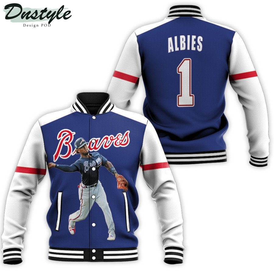 Atlanta Braves Ozzie Albies 1 Player Blue Jersey Baseball Jacket