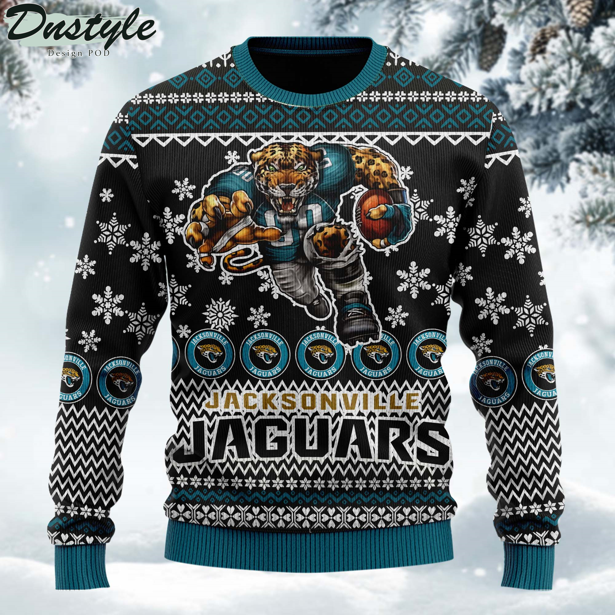 NFL Jacksonville Jaguars Ugly Wool Custom Name Sweater