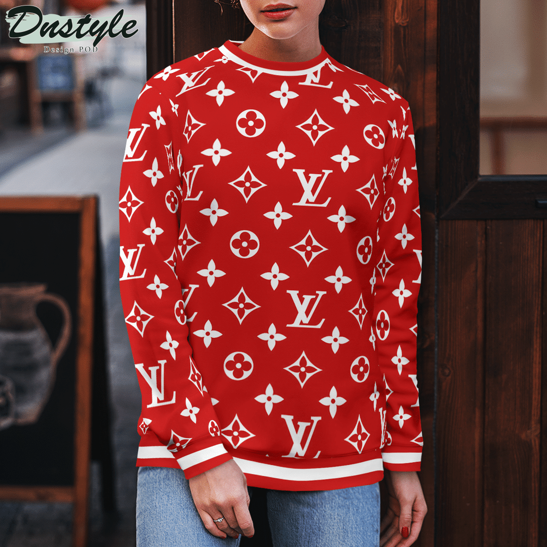 Louis Vuitton Monogram Red ugly sweater and legging