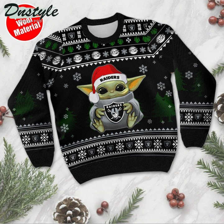 Yoda Baby Love Oakland Raiders Ugly Sweater