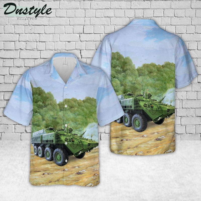 Canadian Army Troop Cargo Vehicle Variant of the Armoured Combat Support Vehicle Hawaiian Shirt