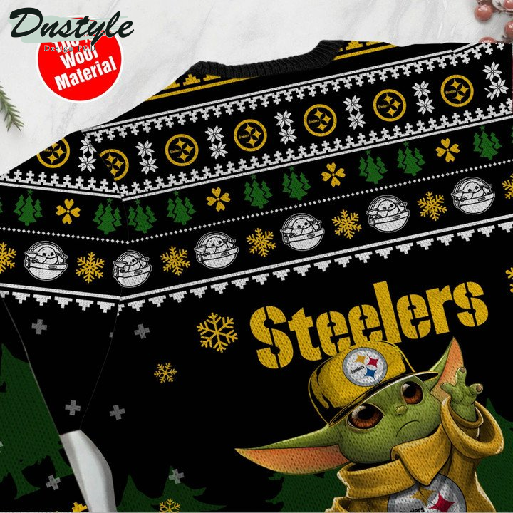 Yoda Baby Love Pittsburgh Steelers Ugly Sweater