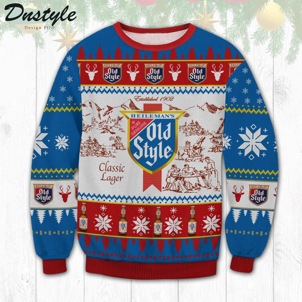 Old Style Beer Classic Lager Ugly Christmas Sweater