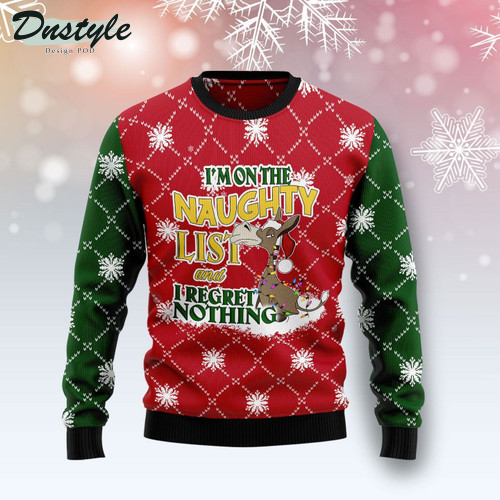 Donkey Naughty List Ugly Christmas Sweater